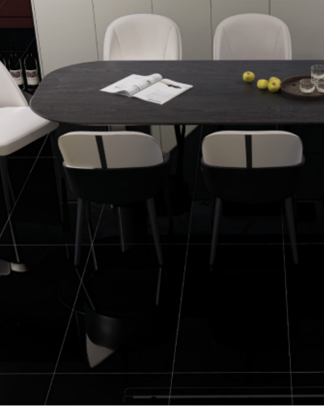 Porcelanato Pure Black High Gloss 60x120