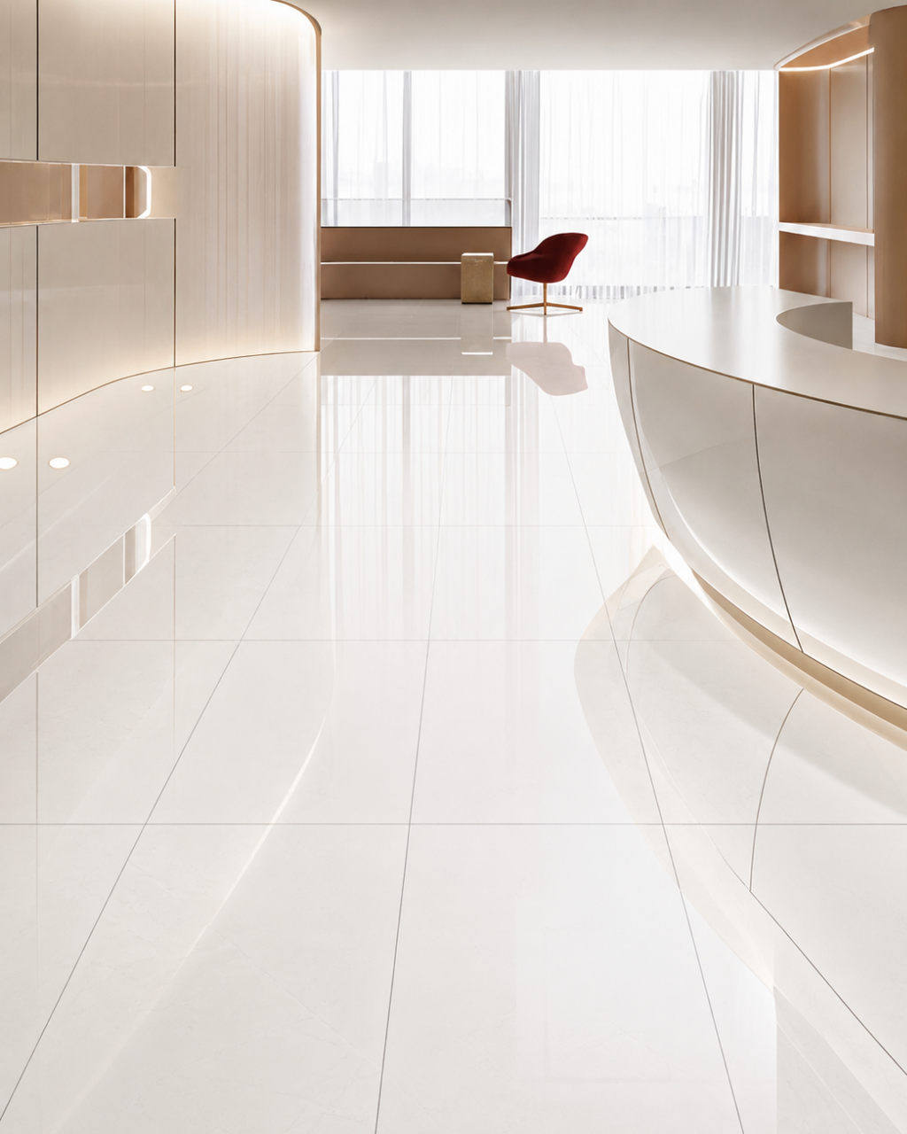 Porcelanato Nevado Blanco Brillado 60x120