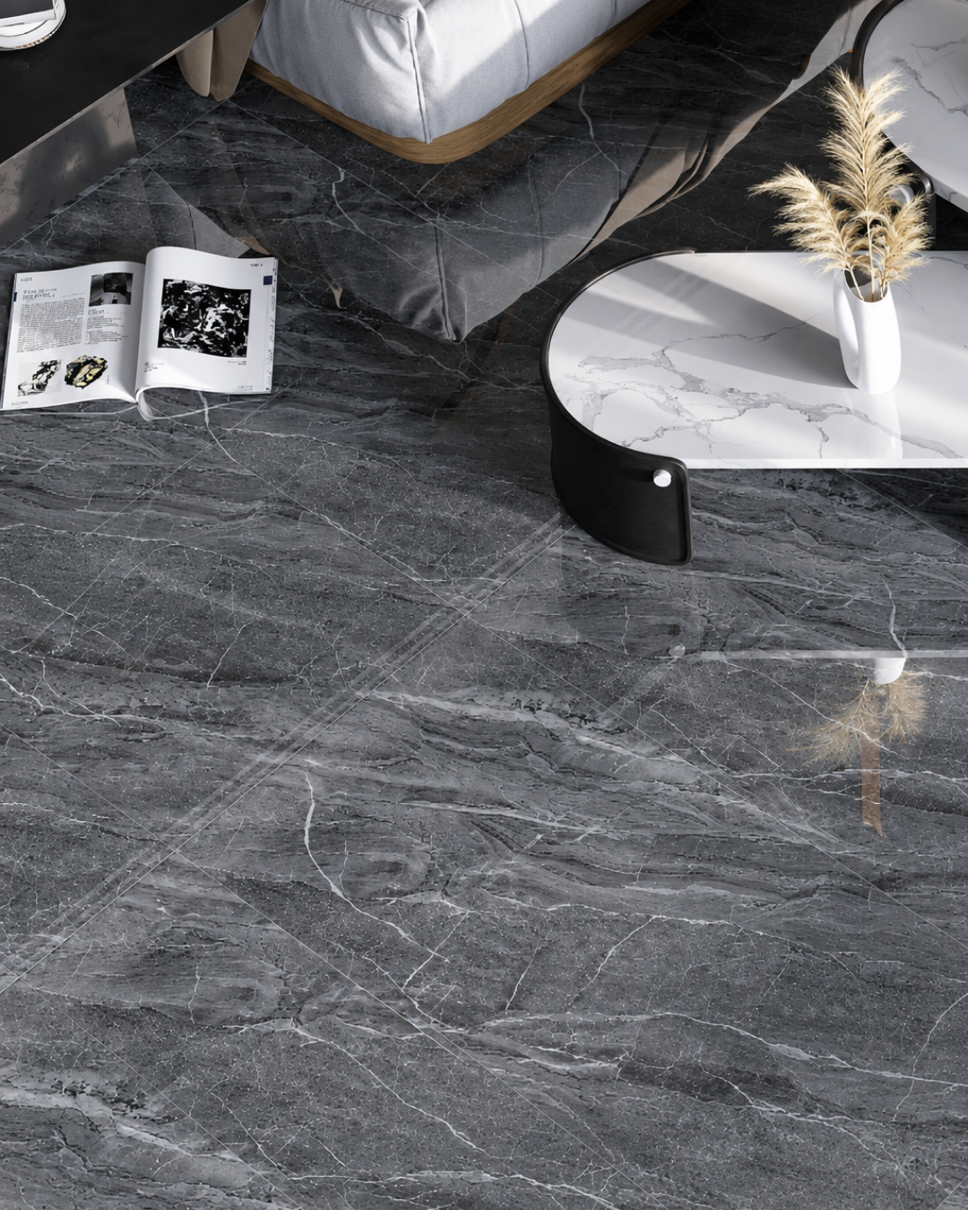 Porcelanato Nazas Mármol Obs Brillado 60x120
