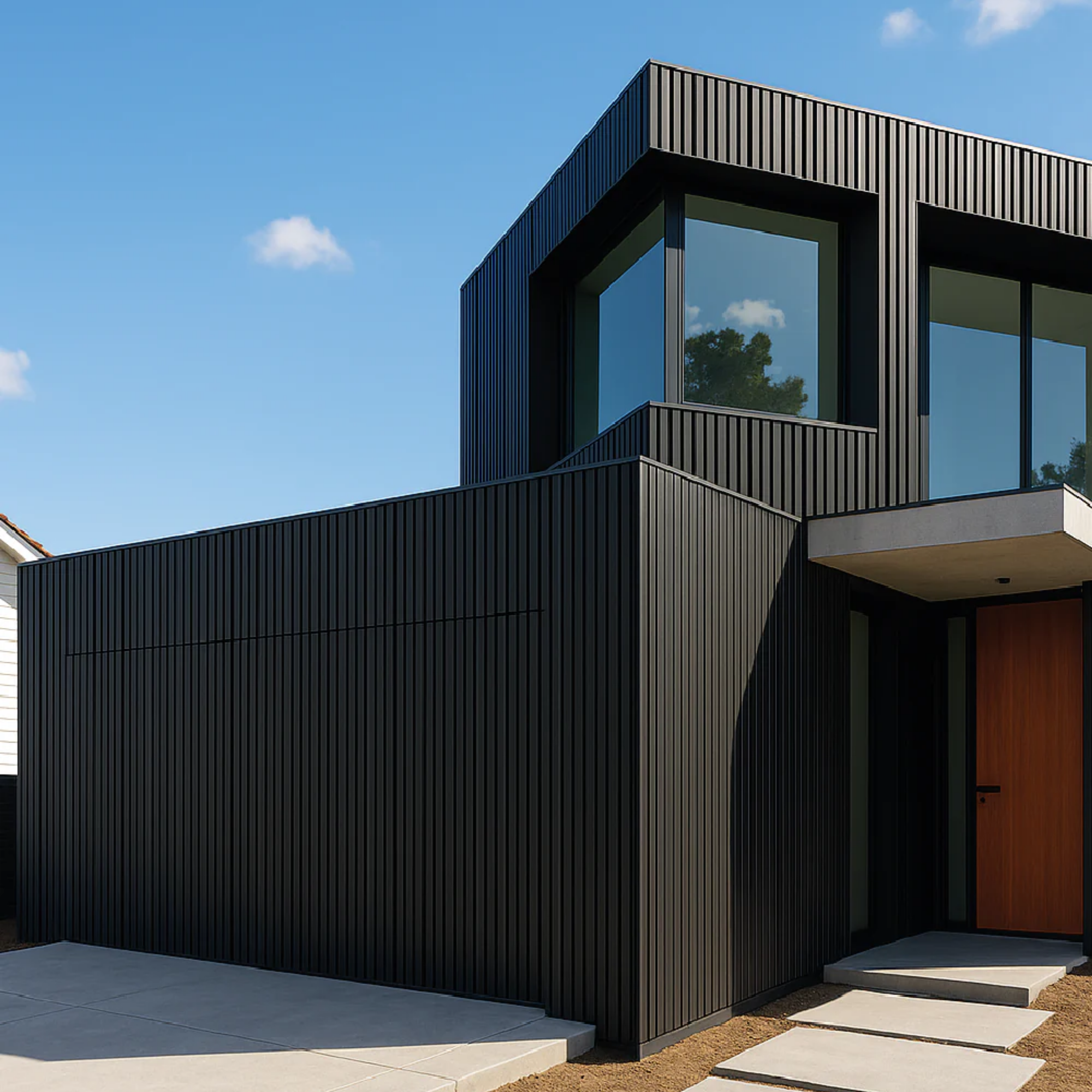 WPC Peralte Bajo Negro (Exterior)