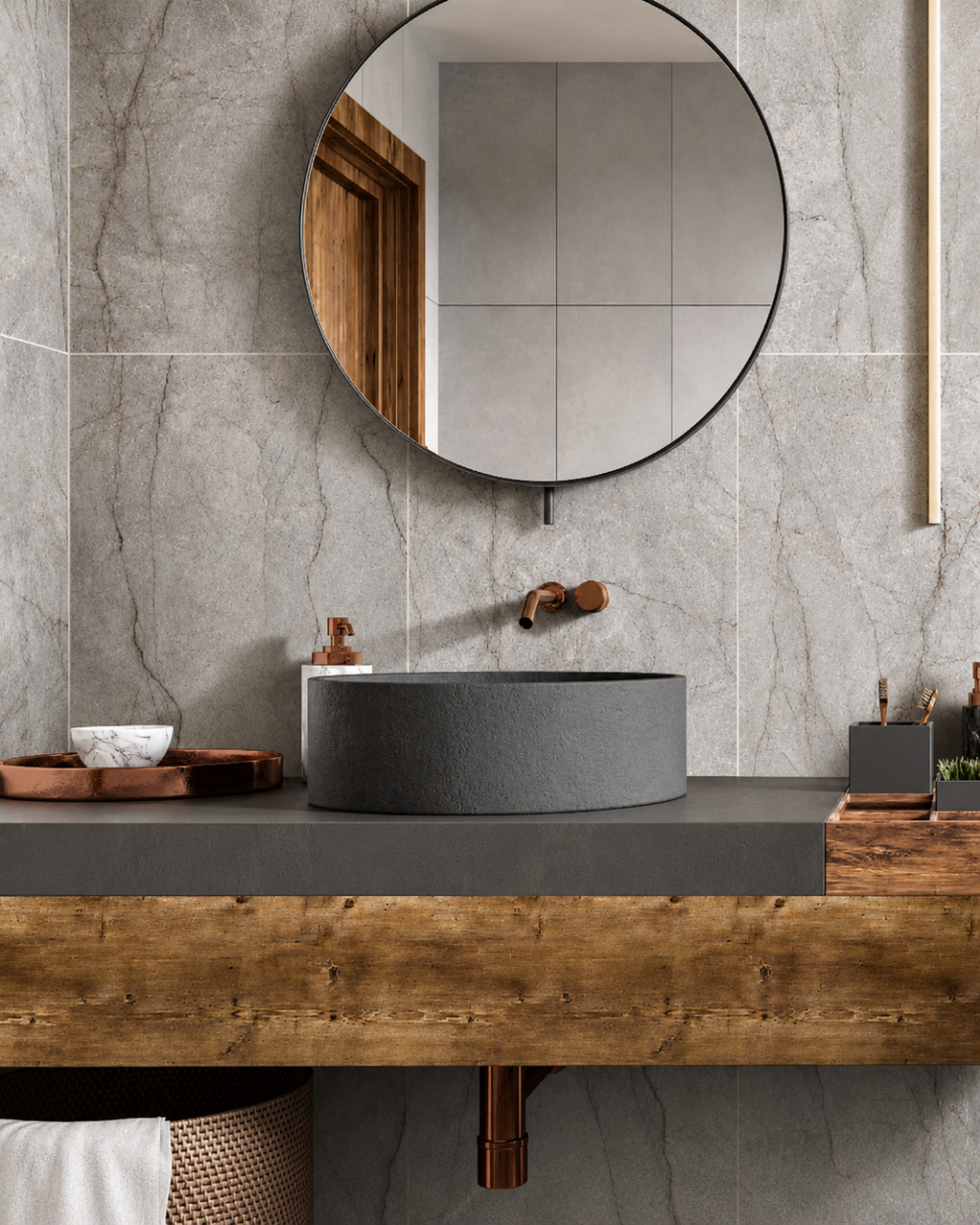 Porcelanato Oslo Gris Brillado 60x120