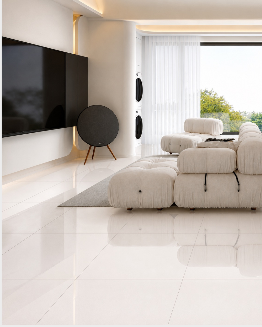 Porcelanato Nevado Blanco Brillado 60x60